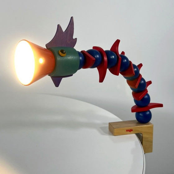 Image 1 of Lámpara de mesa de dragón de Haba, años 80