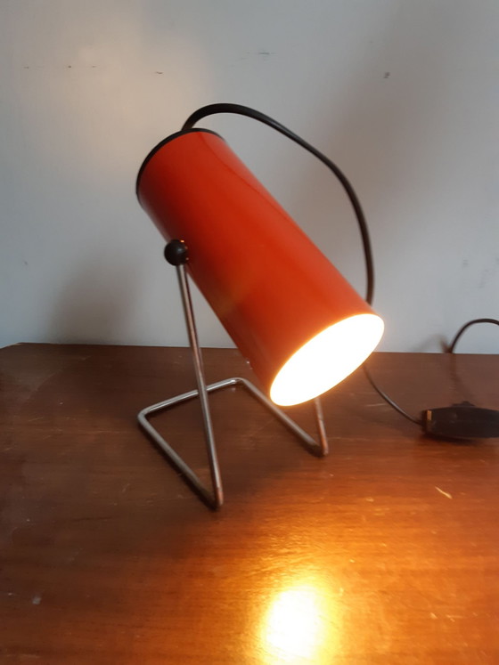 Lampe moderniste Mid-century 1966/1967 par John Brown, Métal, Chrome, Noir (photo 5 sur 8)