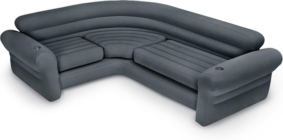 Intex Inflatable Corner Sofa, L-Shaped Couch, Blow Up Air