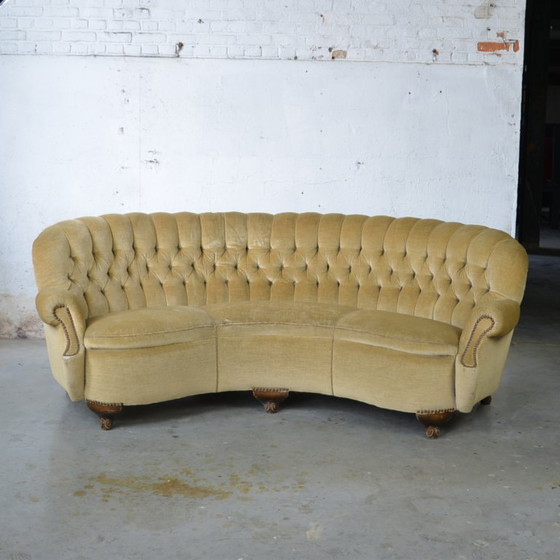 Image 1 of Bended Chesterfield Like Couch