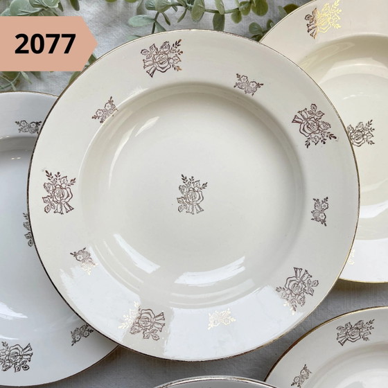 Piatto Fondo Individuale in Maiolica Floreale Vintage – Stoviglie, Retro (photo 9 of 19)