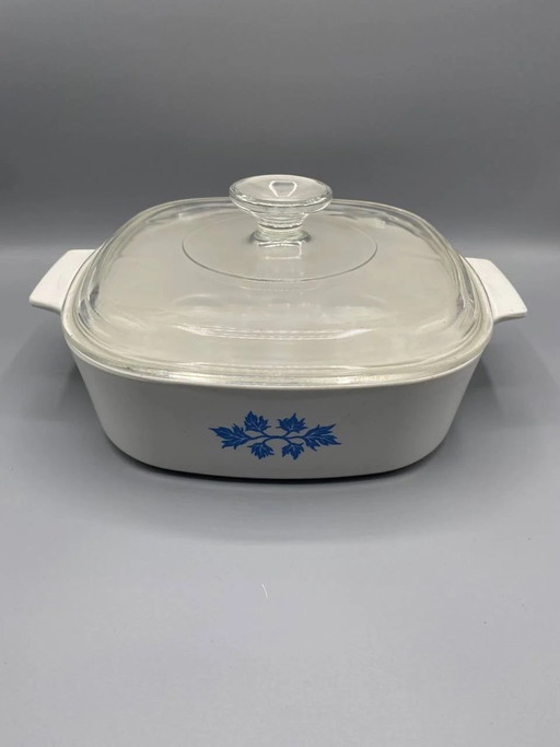 Vintage Pyroflam-Auflaufform aus den 1960er-1970er Jahren – Glasauflaufform mit Deckel – servies