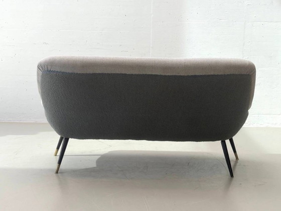 Vintage Mid-Century 2-Seater Sofa, 1950s – 2 seaters, Textile (photo 7 of 13)