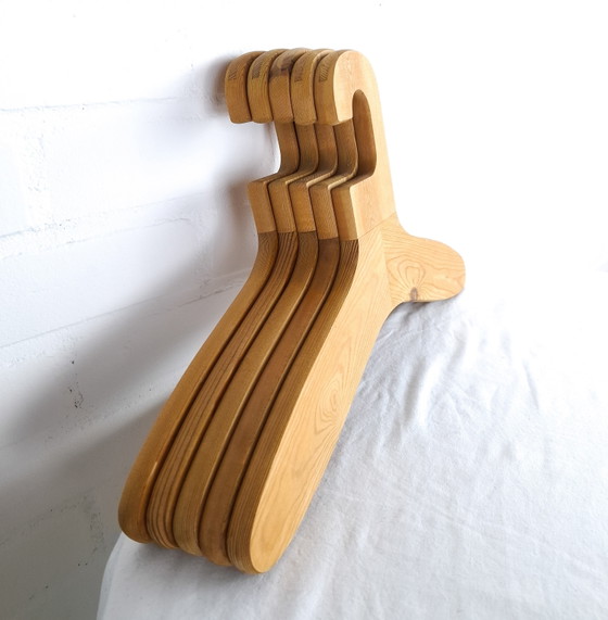 Image 1 of 5 vintage wooden clothes hangers Sven Larsson 1970s