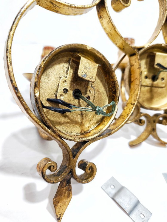 Image 1 of Apliques de hierro forjado y pan de oro. España, años 60.