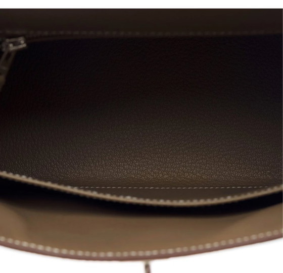 Image 1 of Borsa HERMES Kelly 25 in pelle étoupe - 103212