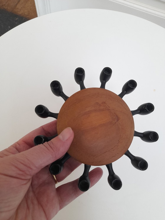 Image 1 of Candeliere Digsmed in teak e metallo per 12 candele