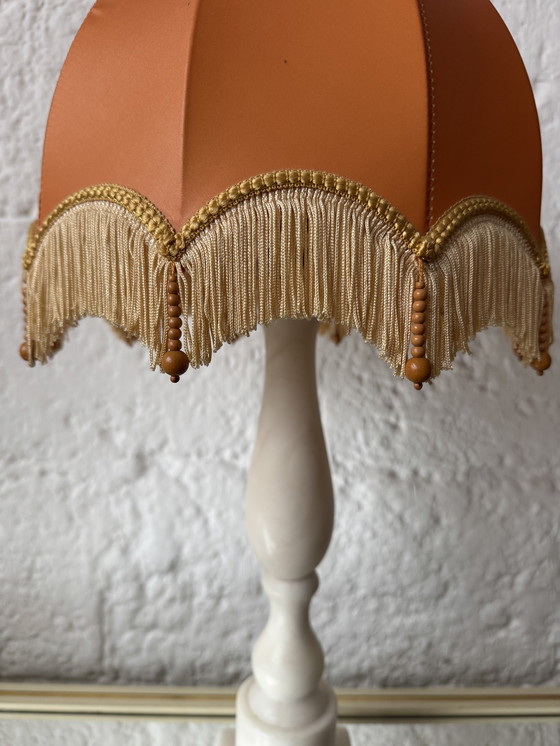 Image 1 of 1970s alabaster column lamp