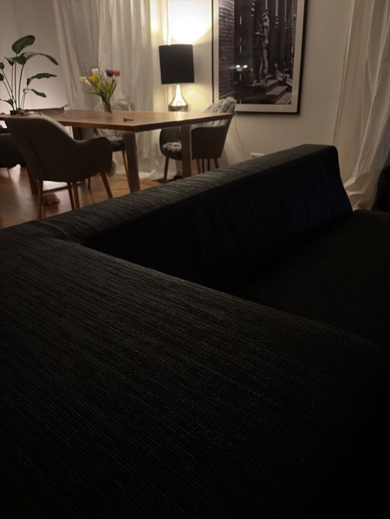 Image 1 of edra designer corner sofa, two-piece, anthracite, very high quality, newly upholstered