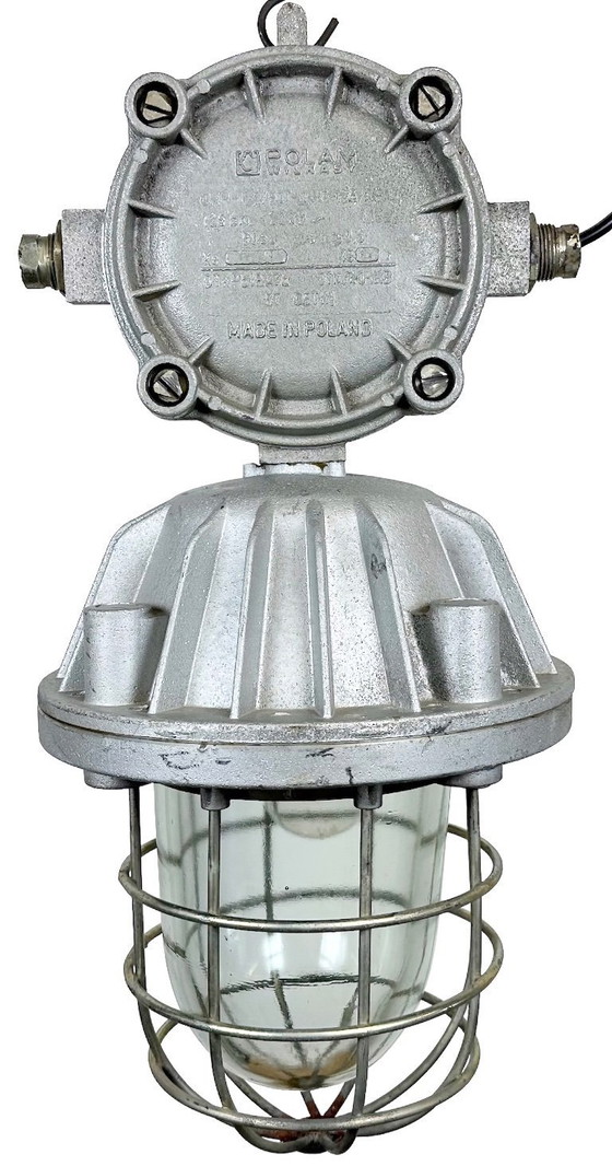 Image 1 of Grande lampada a sospensione industriale in alluminio pressofuso, anni '70