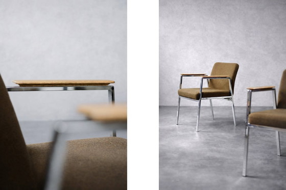 Image 1 of Vintage Duitse bruine conferentiestoel uit het midden van de 20e eeuw van Drabert, jaren 70.