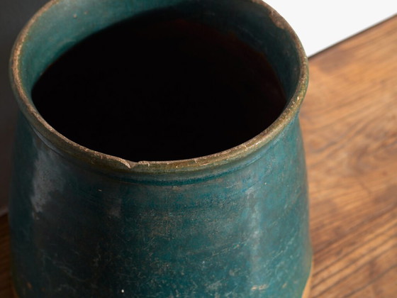 Antique folk glazed pottery pot – Central Europe, circa 1930 – Plant pot, Rustic (photo 29 of 40)