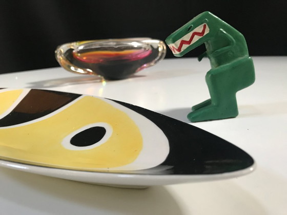 Image 1 of Plat • Vintage Centerpiece • « 9736 » • István Kovács • Zsolnay • 1962