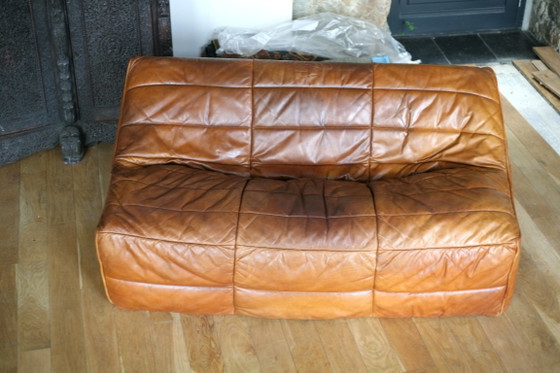Canapé Ligne Roset, van Michel Ducaroy, model Anais, 1981 – 2 zitsbanken, Leer (photo 29 of 31)