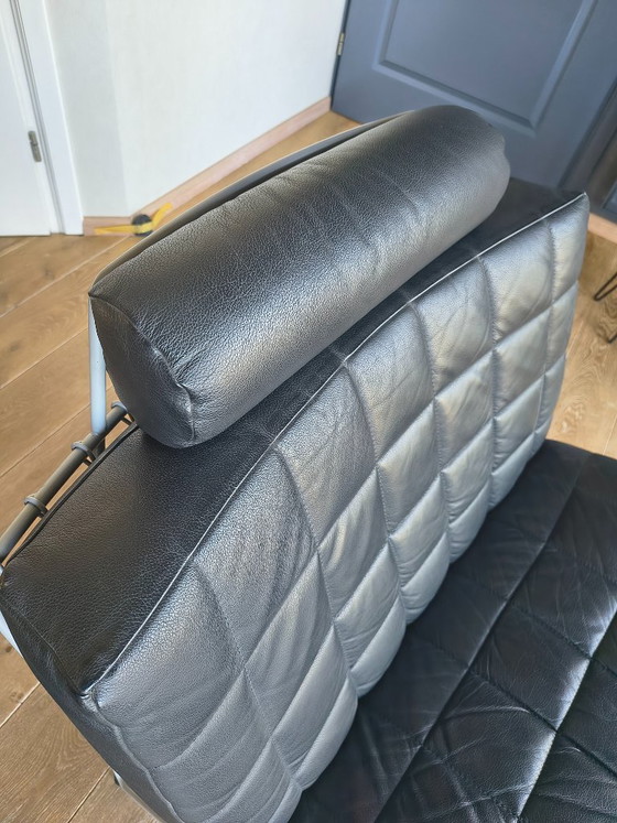 Fauteuil design Leolux Volare, cuir noir, structure grise – Leather (photo 4 of 5)