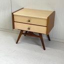 Midcentury vintage nachtkastjes sixties ladekast