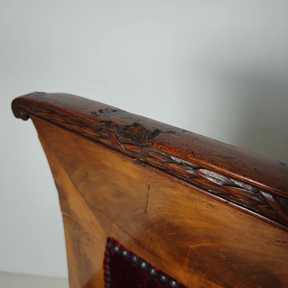 Sofá Empire de nogal rojo, principios del siglo XIX. – Sofás (Couches), Wood (photo 4 of 12)
