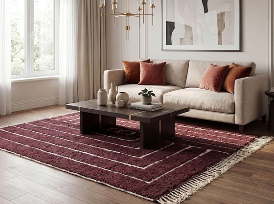 Image 1 of Traditional handmade Berber rug in pure wool, size 200x300 cm