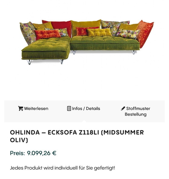 OHLINDA - Corner Sofa Z118LI (MIDSUMMER OLIV) – Bretz, 3-5 seaters, rvs (photo 4 of 5)