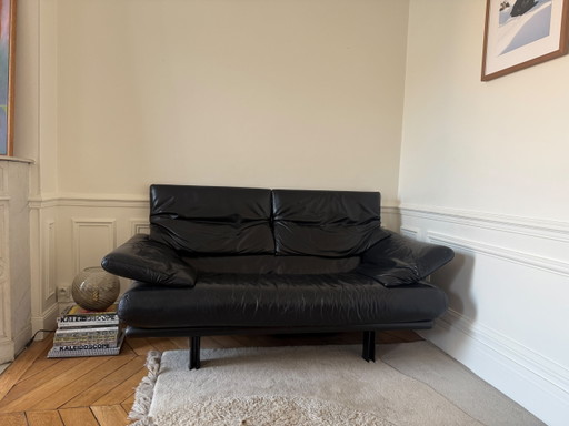B&B Italia 2-zitsbank - Alanda zwart leer