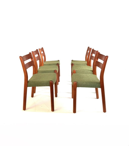 6x sedia da pranzo danese restaurata, EMC Møbler '80