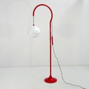 Red Model 4055 Floor Lamp by Luigi Bandini Buti for Kartell, 1960s