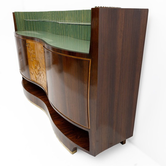 Image 1 of Vittorio Dassi Mobile bar moderno Mid-Century, Italia, anni '50