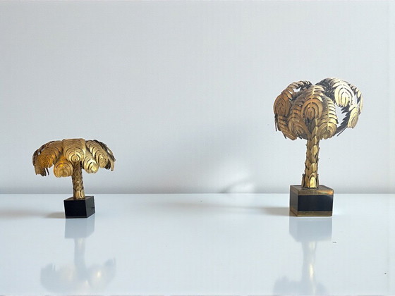 Image 1 of Tafellamp in de vorm van een palmboom, ontworpen door Christian Techoueyres voor Maison Jansen, 90 cm, jaren 70.