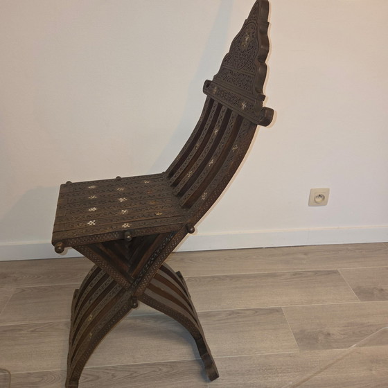 Sedia pieghevole antica, Sedie pieghevoli, Legno, Marrone (foto 3 di 14)
