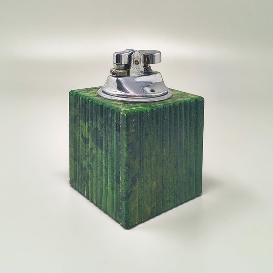 Image 1 of Ensemble à fumer vert albâtre des années 1960, par Romano Bianchi, fait main