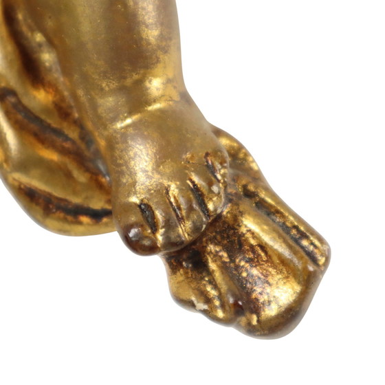 Image 1 of Grande angelo dorato in gesso