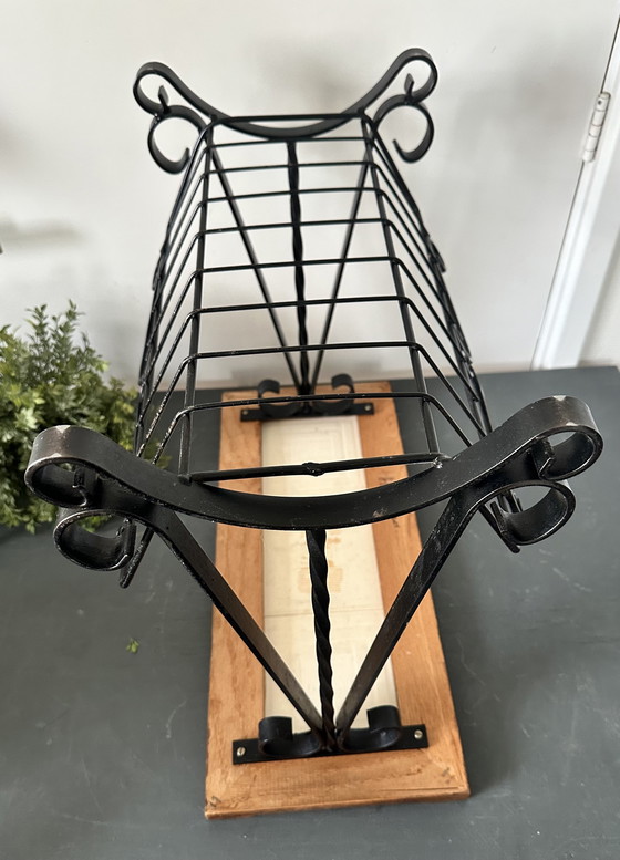 Image 1 of Portariviste o giornali vintage con piano in piastrelle olandesi – H. Eidingel – anni '50/'60