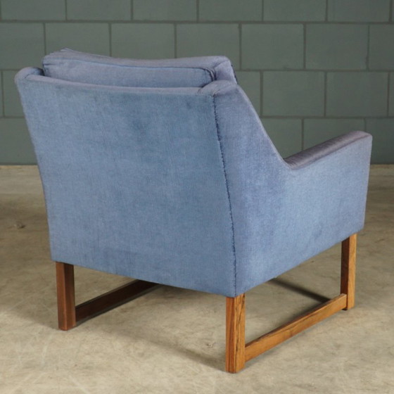 Image 1 of Vintage zithoek/zitgroep – blauw velours – JAB Anstoetz – jaren 70