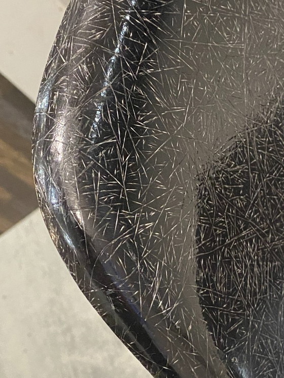 Image 1 of Sedia DSW, fibra nera, tassello nero, noce, Eames, Herman Miller, vintage 1950