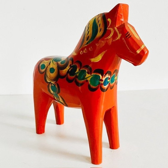 Image 1 of Statua vintage di cavallo Dala svedese XL di metà secolo di Nils Olsson, 21 cm, anni '60