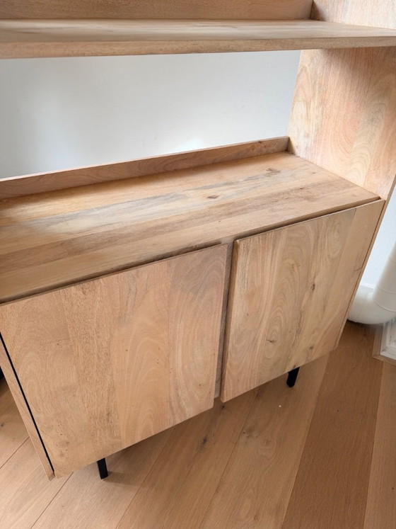 Image 1 of Massief Mango Houten Kast / Boekenkast Met Kastdeuren