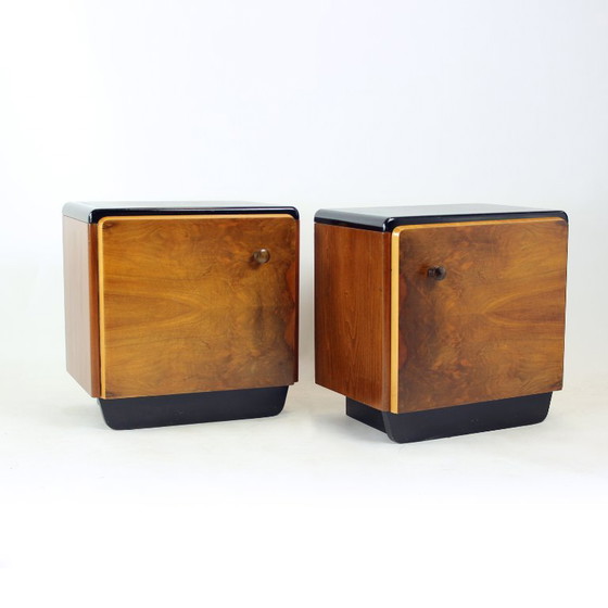 Pair of Czechoslovak Modernist Bedside Tables, Circa 1935 – up zavody, Nightstands, Wood (photo 12 of 14)