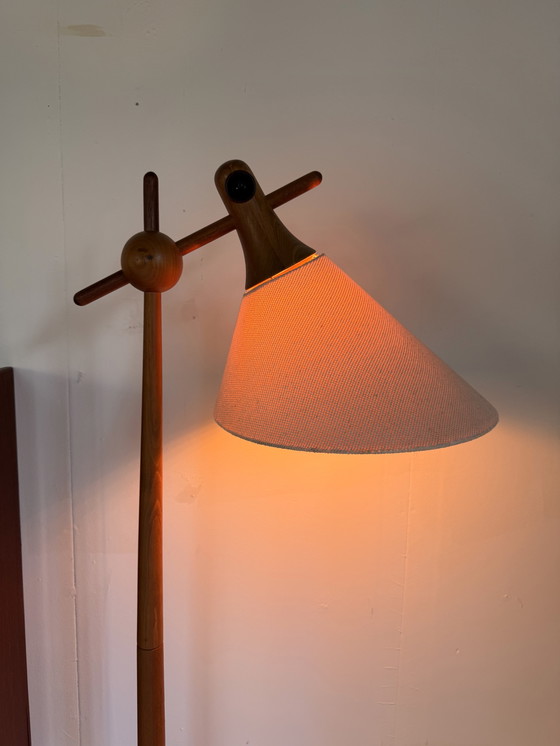 Image 1 of Vintage Teakhouten Vloerlamp, Dyrlund ‘70