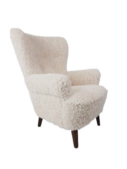 Image 1 of Artifort oorfauteuil Poltrona color crema teddy pluche finta pecora