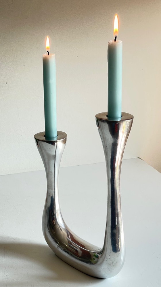 Image 1 of Candelabro antiguo de doble diseño