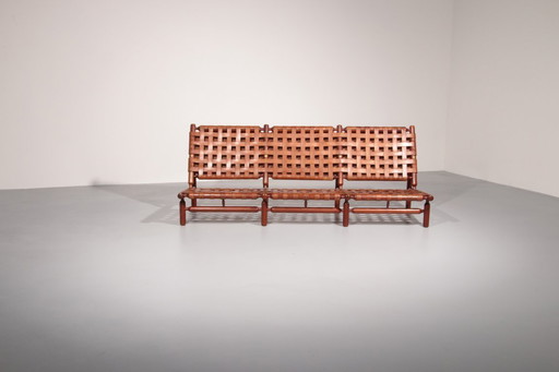 Canapé trois places par Ilmari Tapiovaara pour Paolo Arnaboldi, Italie 1957 