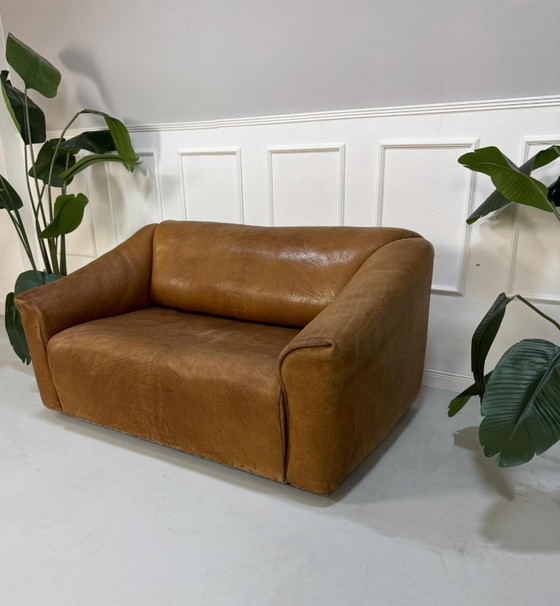 Image 1 of De Sede DS 47 Sofa Leather DeSede Brown Switzerland Couch 2 Seater