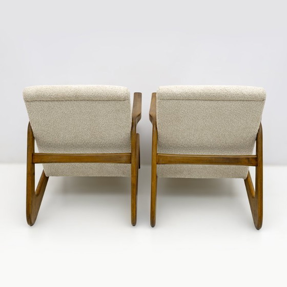 Image 1 of Paire de fauteuils Bouclè italiens de style moderne du milieu du XXe siècle, années 1970