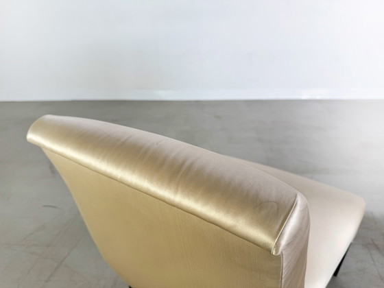 Image 1 of Set di 2 poltrone di design Thörmer in seta, sedie di lusso in stile antico