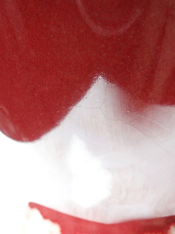 Image 1 of Covered vase, Chinese ginger jar, oxblood and celadon ceramic