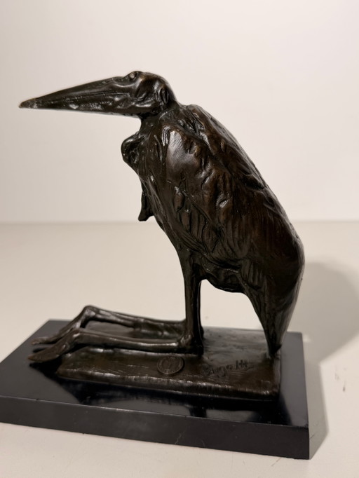 Bronzen beeld van een Bugatti-vogel – beeldhouwkunst, Wood (photo 2 of 6)