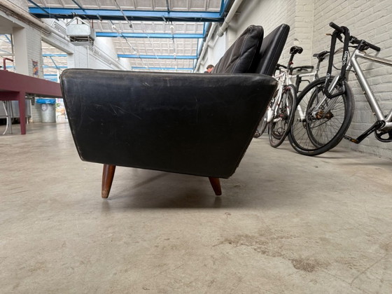 Vintage Zwart Leren Georg Thams Vierzits Design Bank – Vejen Pølstermøbelfabrik, 3-5 zitsbanken, Leather (photo 6 of 8)