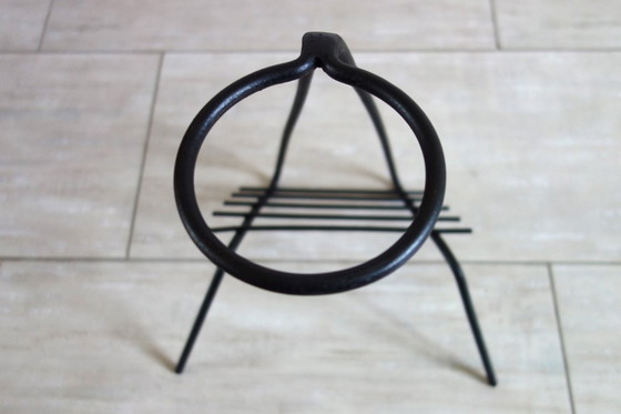 Image 1 of Rare cendrier porte revues en métal et cuivre années 50 France