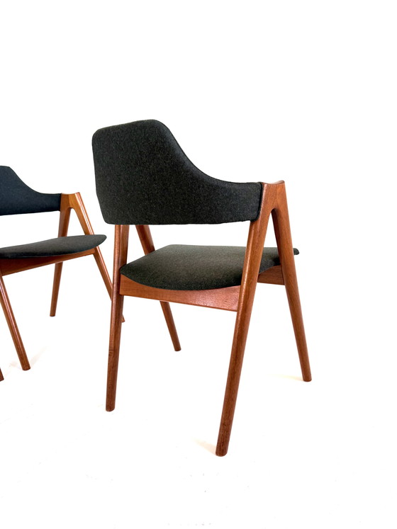 Image 1 of 6x chaise 'Compass' restaurée, Kai Kristiansen '60