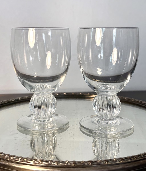 2 Glas m.Alger R.Lalique vor 1945 